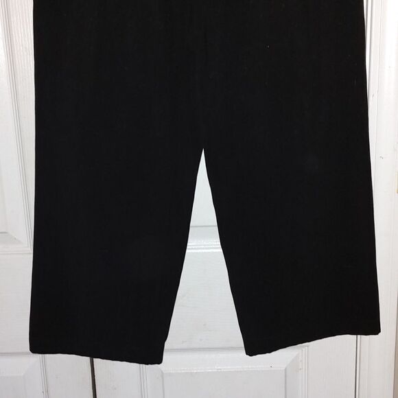 Dress Barn woman  black elastic back waist  pants    Sz 14WS Sz 14W Short - Picture 2 of 5